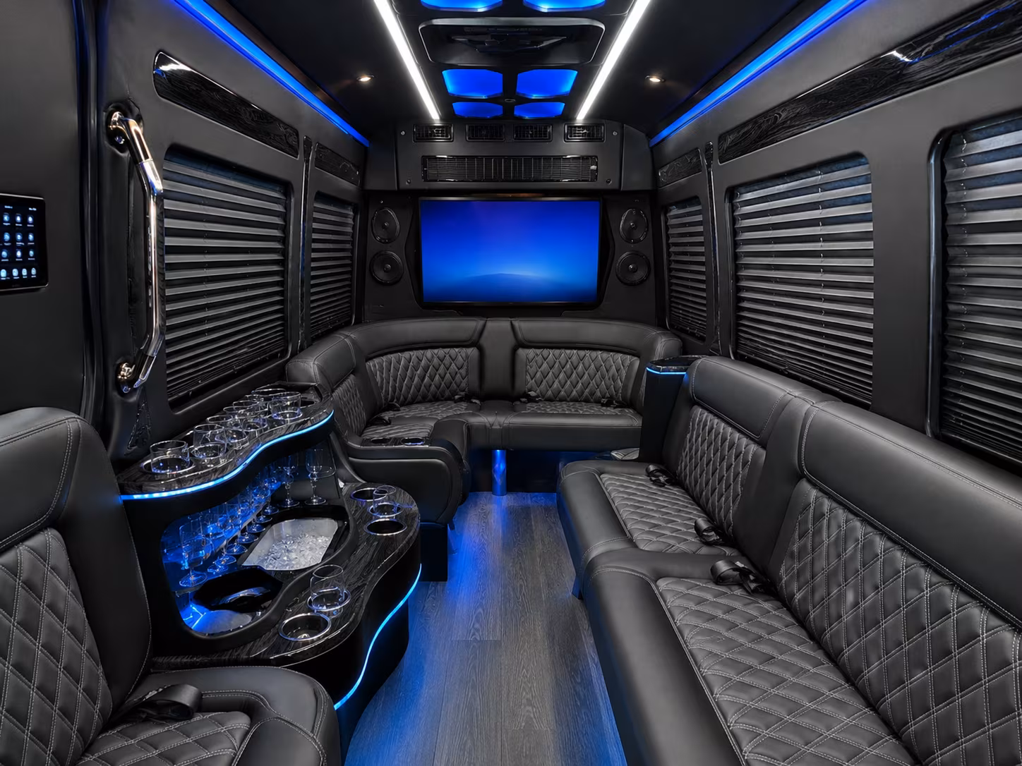 oklahoma city sprinter limousine inside