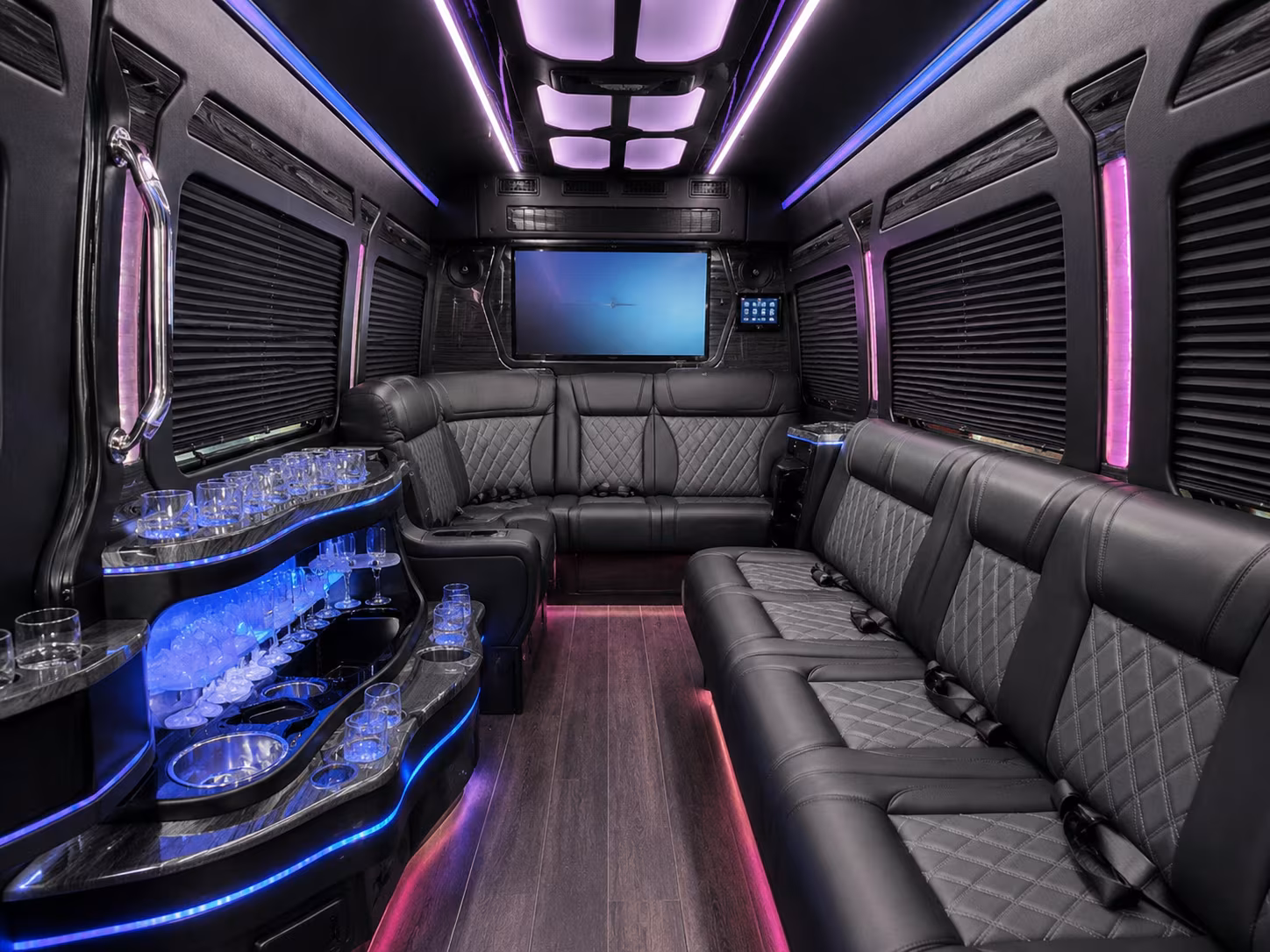 oklahoma city sprinter limousine interior
